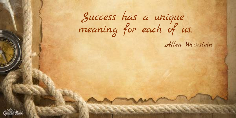 Success has a unique meaning for each of us Picture Quotes 499 - AllAuthor