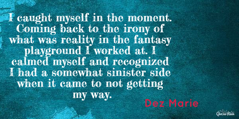 i caught myself in the moment coming back to the irony of what was reality in the...