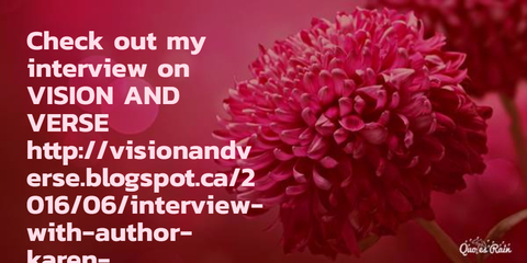 check out my interview on vision and verse...