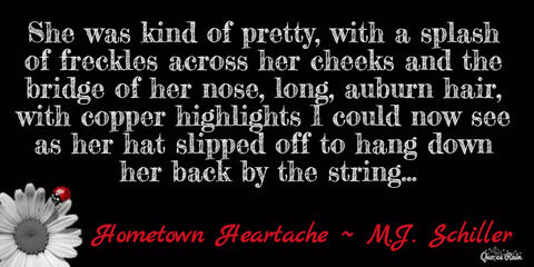 she was kind of pretty with a splash of freckles across her cheeks and the bridge of her...