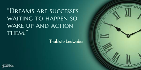 dreams are successes waiting to happen so wake up and action them...