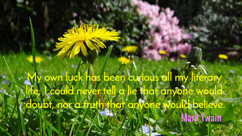 my own luck has been curious all my literary life i could never tell a lie that anyone...