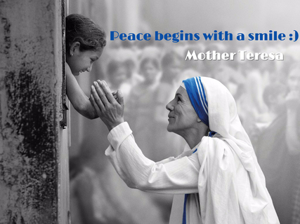 peace begins with a smile...