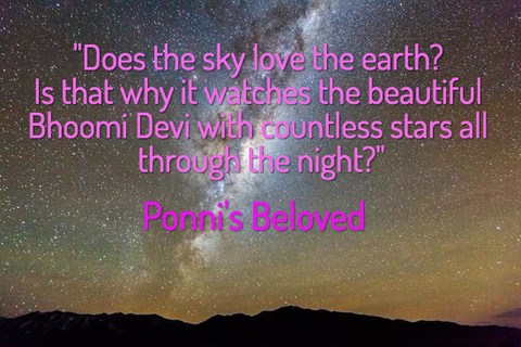 does the sky love the earth is that why it watches the beautiful bhoomi devi with...