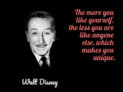 the more you like yourself the less you are like anyone else which makes you unique...