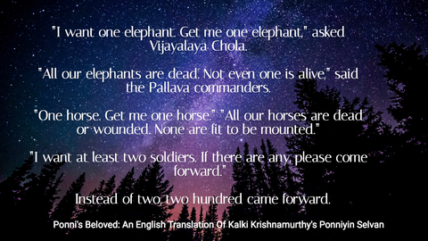 i want one elephant get me one elephant asked vijayalaya chola all our...