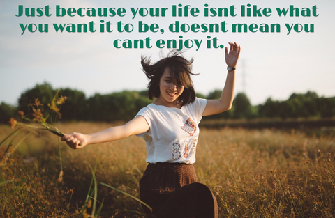 just because your life isnt like what you want it to be doesnt mean you cant enjoy it...
