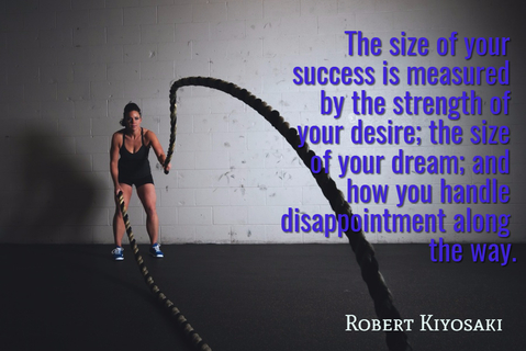the size of your success is measured by the strength of your desire the size of your...