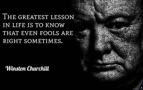 the greatest lesson in life is to know that even fools are right sometimes...