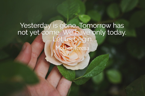 yesterday is gone tomorrow has not yet come we have only today let us begin...