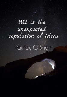 wit is the unexpected copulation of ideas...