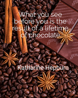 what you see before you is the result of a lifetime of chocolate...