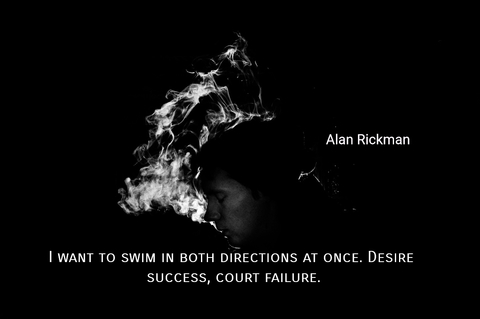 i want to swim in both directions at once desire success court failure...