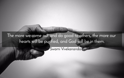 the more we come out and do good to others the more our hearts will be purified and god...