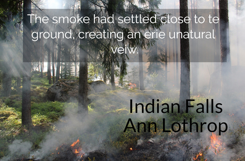 the smoke had settled close to te ground creating an erie unatural veiw...