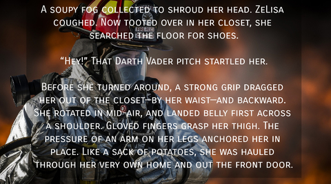 a soupy fog collected to shroud her head zelisa coughed now tooted over in her closet...