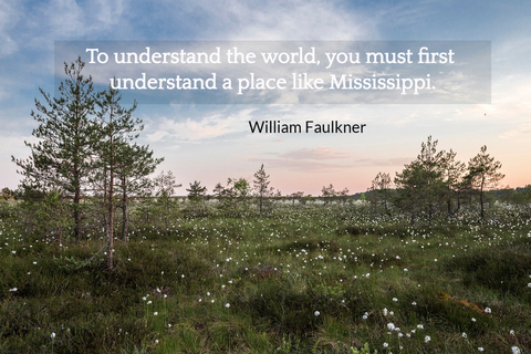 to understand the world you must first understand a place like mississippi...