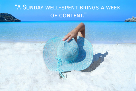 a sunday well spent brings a week of content...