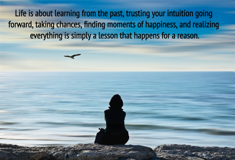 life is about learning from the past trusting your intuition going forward taking...