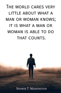 the world cares very little about what a man or woman knows it is what a man or woman is...