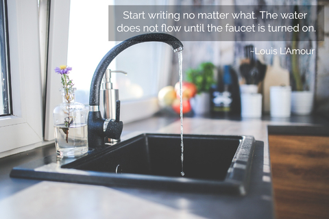 start writing no matter what the water does not flow until the faucet is turned on...