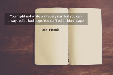 you might not write well every day but you can always edit a bad page you cant edit...