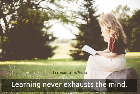 learning never exhausts the mind...