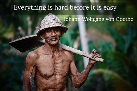 everything is hard before it is easy...