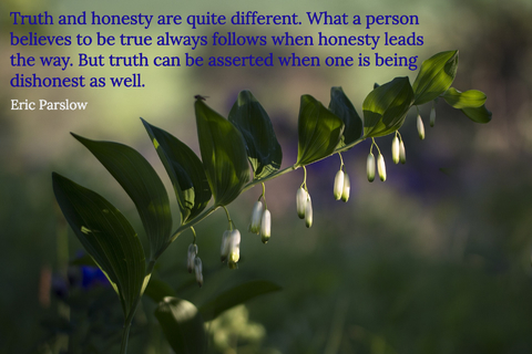 truth and honesty are quite different what a person believes to be true always follows...