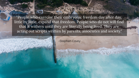 people who exercise their embryonic freedom day after day little by little expand that...