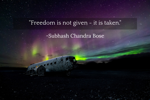 freedom is not given it is taken...