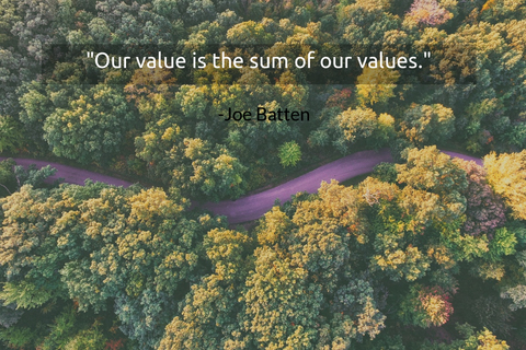 our value is the sum of our values...