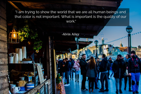 i am trying to show the world that we are all human beings and that color is not...