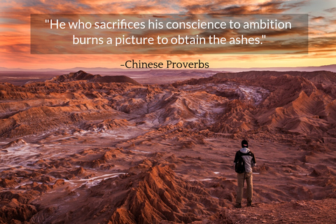 he who sacrifices his conscience to ambition burns a picture to obtain the ashes...