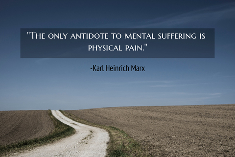 the only antidote to mental suffering is physical pain...
