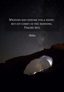 weeping may endure for a night but joy comet in the morning psalms 305...