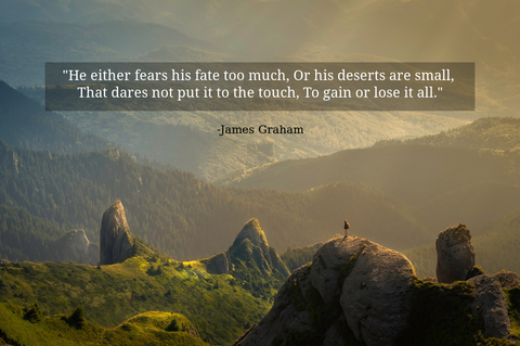 he either fears his fate too much or his deserts are small that dares not put it to the...