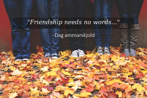 friendship needs no words...