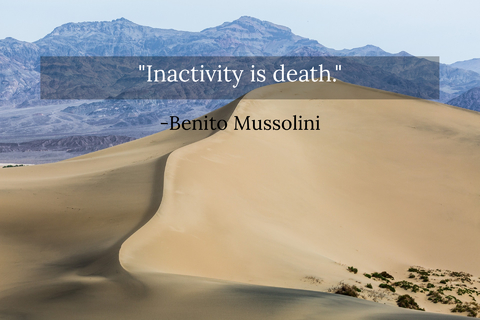 inactivity is death...