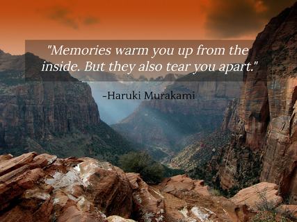 memories warm you up from the inside but they also tear you apart...