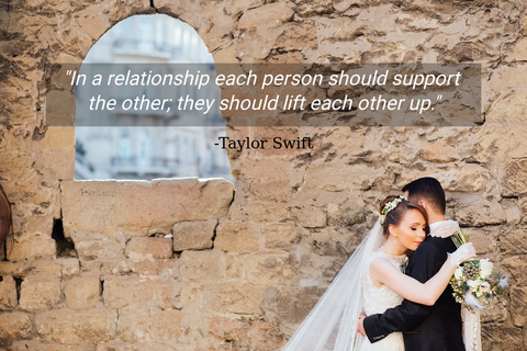 in a relationship each person should support the other they should lift each other up...