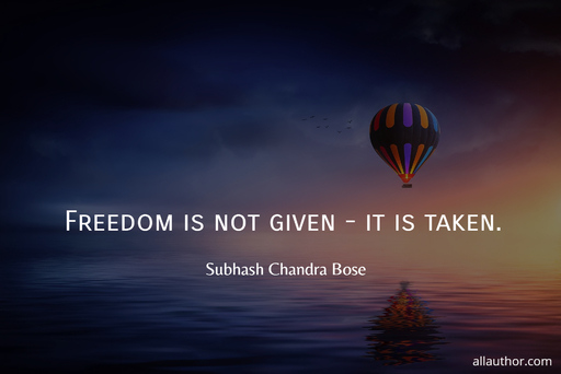 freedom is not given it is taken...