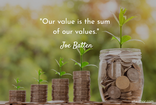 our value is the sum of our values...